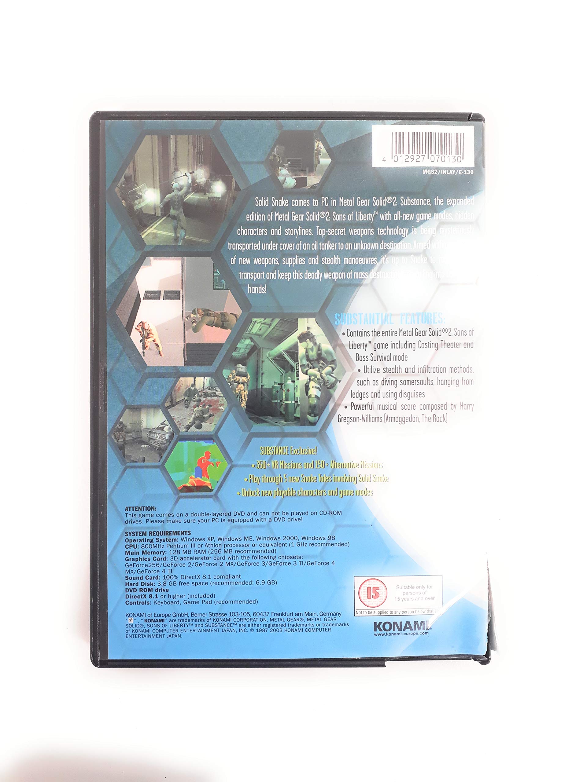 Metal Gear Solid 2: Substance (PC DVD) : Amazon.co.uk: PC & Video
